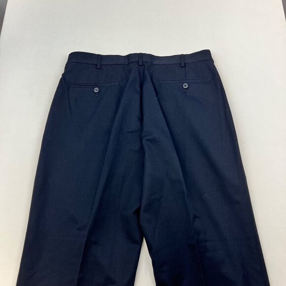 MASSINI Men’s Pleated Front Dress Pants Cuffed Navy Size 36x32 - Picture 6 of 8